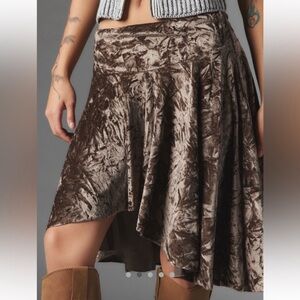 URBAN OUTFITTERS Brown Velvet Skirt